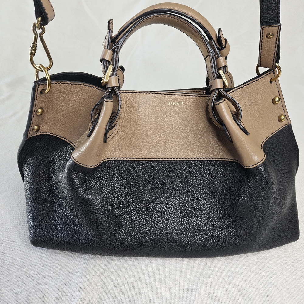 Andrea Mabiani Daphne-Borse Black Leather Shoulder Bag Made In Italy